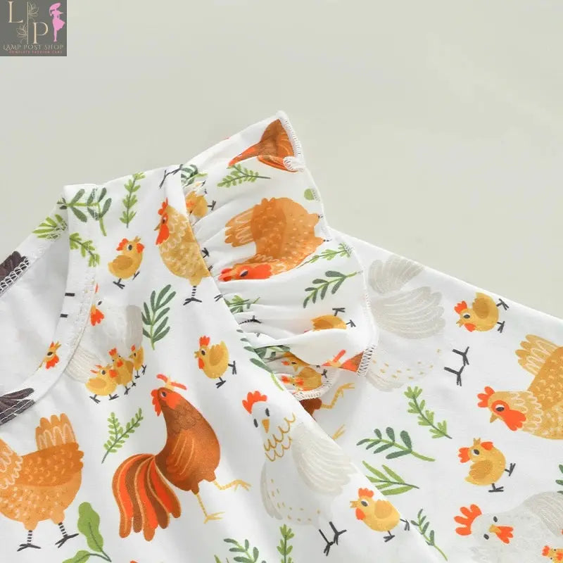 Girls Dress Long Sleeve Thanksgiving Dress 6M-6Y Kids Lamp Post